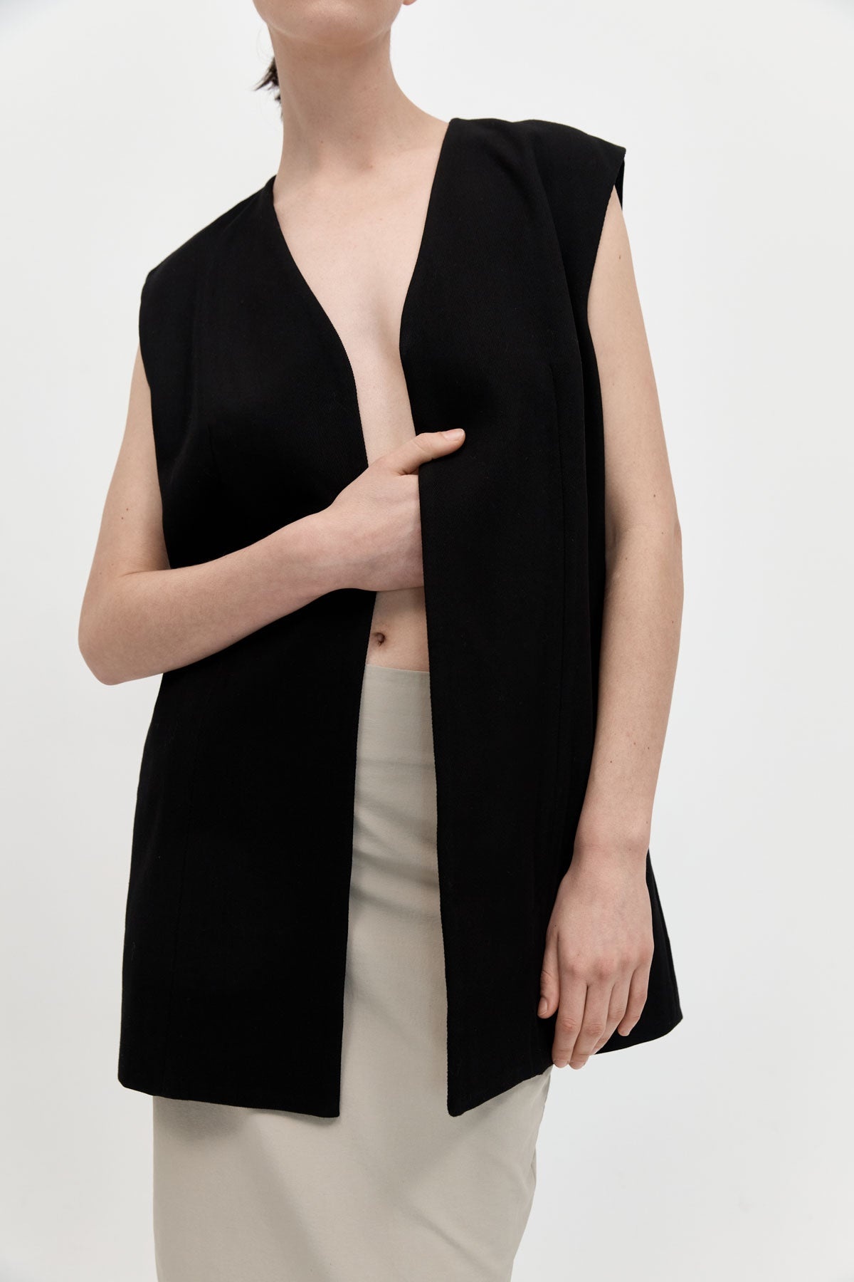 Oversized Vest - Black - 2