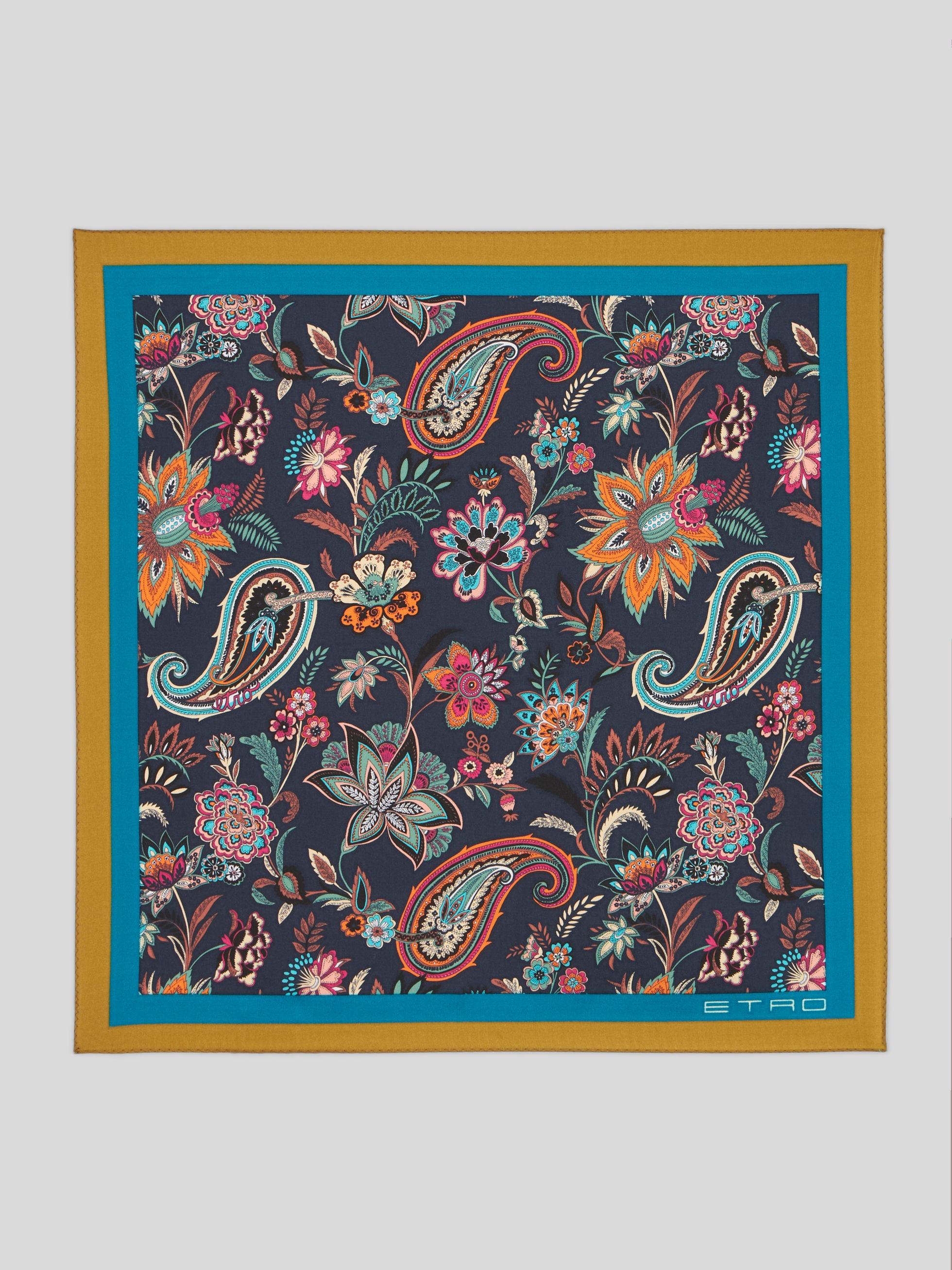 FLORAL PAISLEY POCKET SQUARE - 1