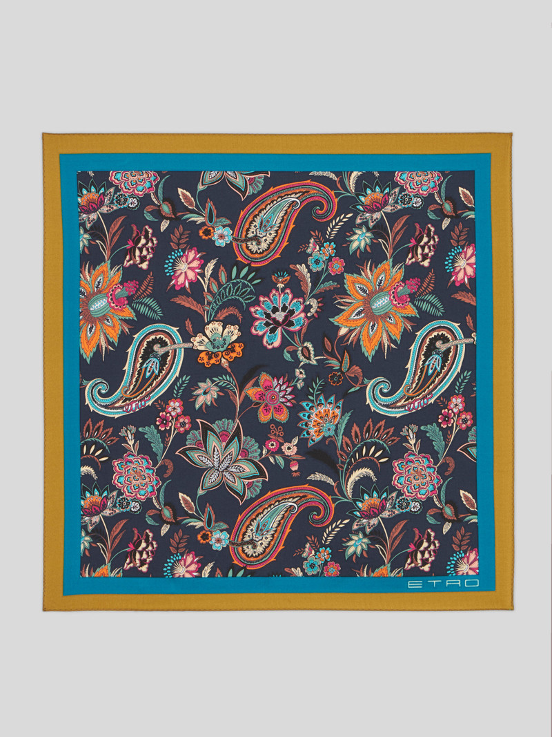 FLORAL PAISLEY POCKET SQUARE 1