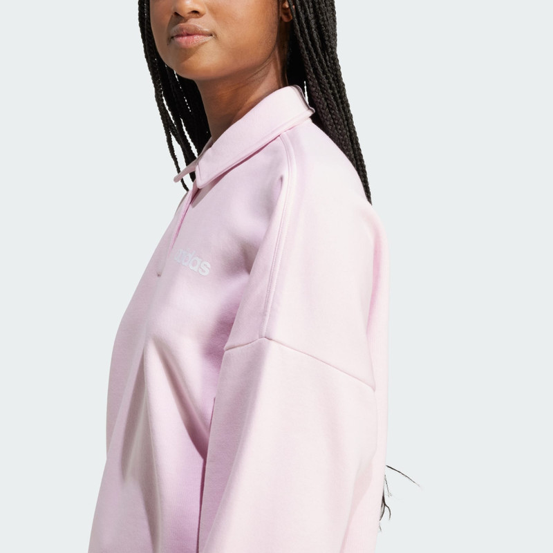 Essentials Linear Fleece Polo Sweatshirt 6
