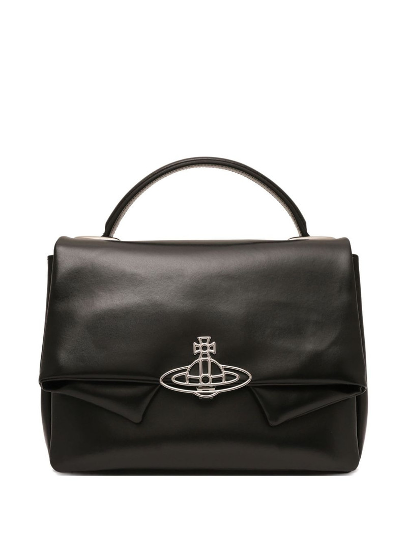 orb-embellished flap bag 1