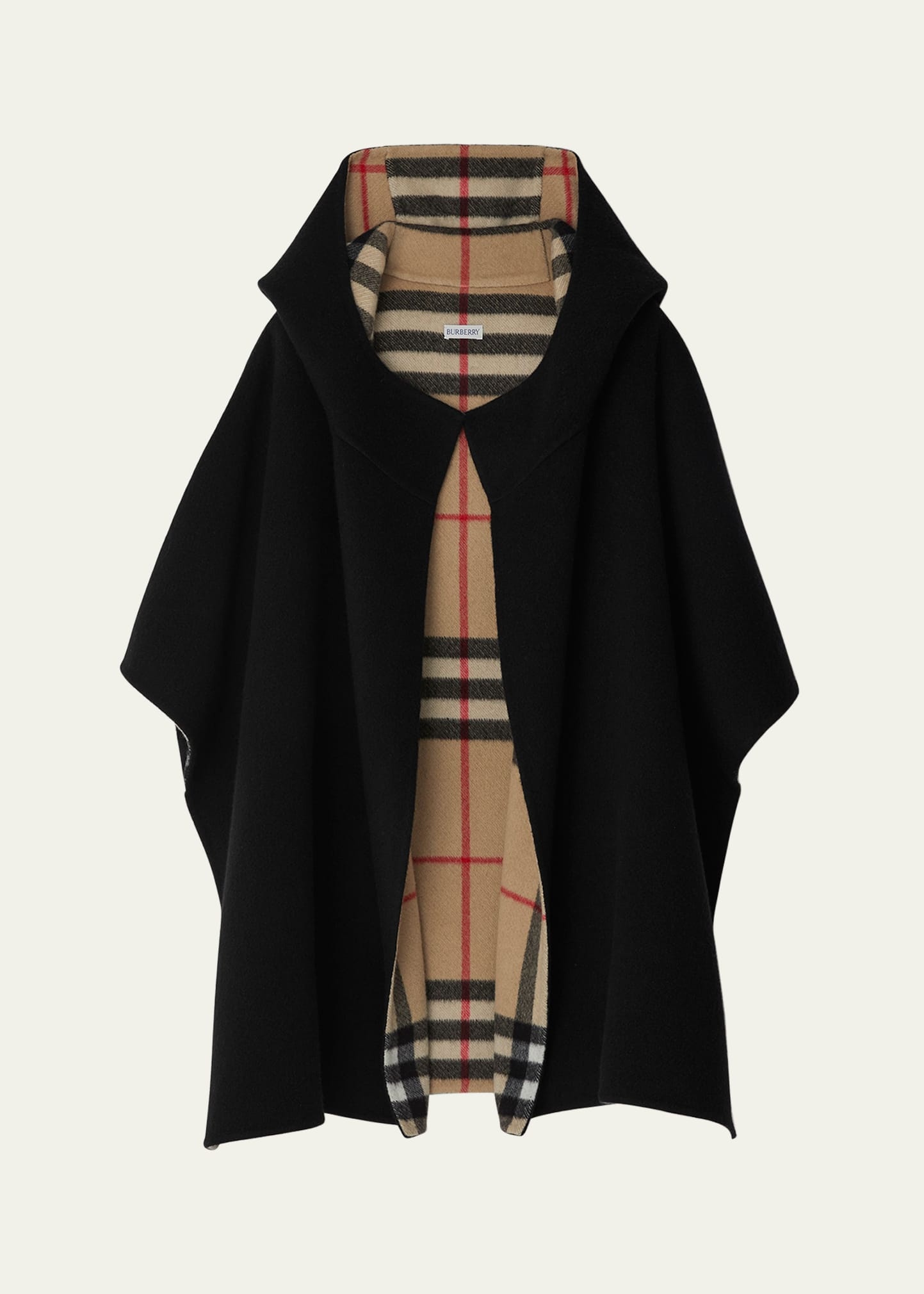 Catherine Hooded Cashmere Cape - 1