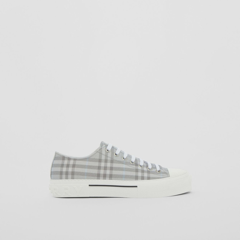 Vintage Check Cotton Sneakers - 1