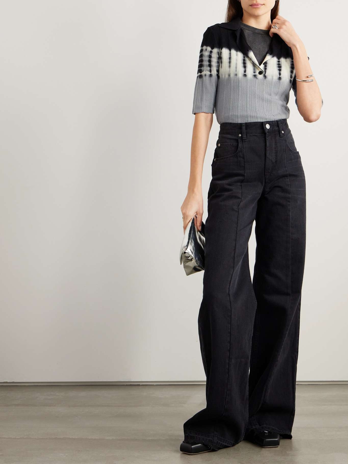 Louisa printed wool polo shirt - 2