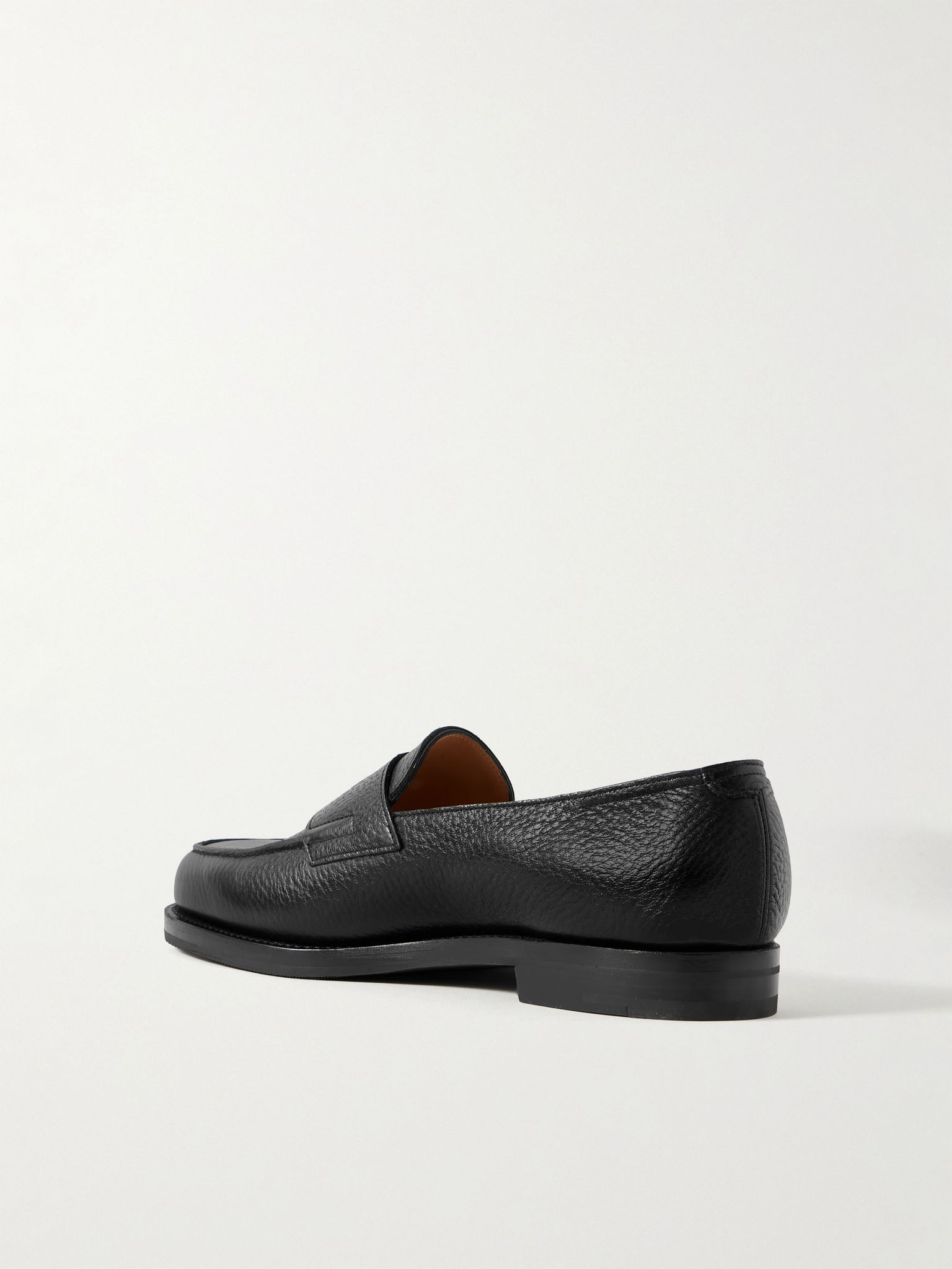 Lopez Full-Grain Leather Penny Loafers Black - 4