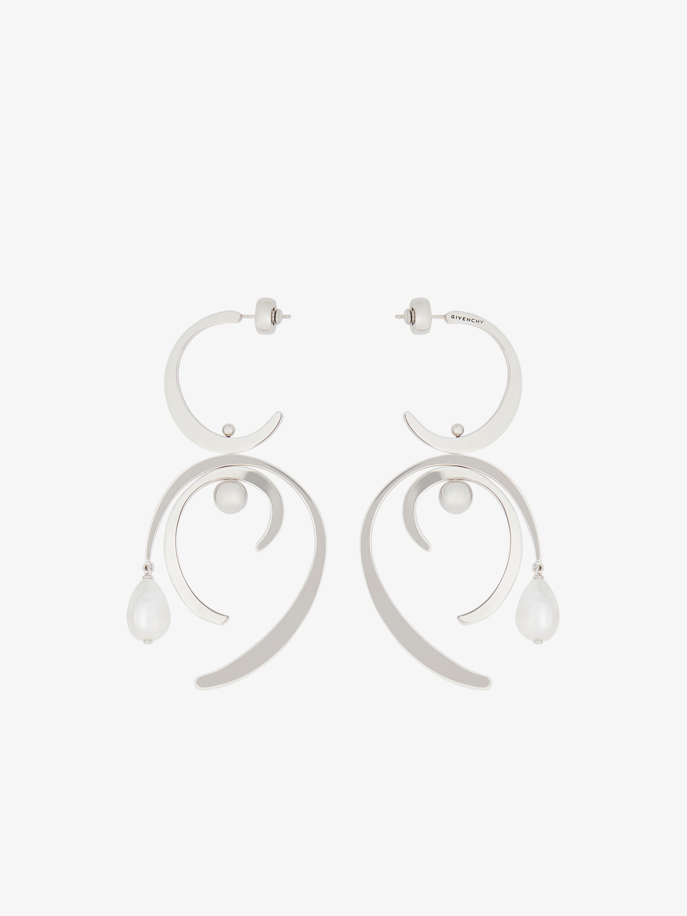 Harp earrings with pearls - 4