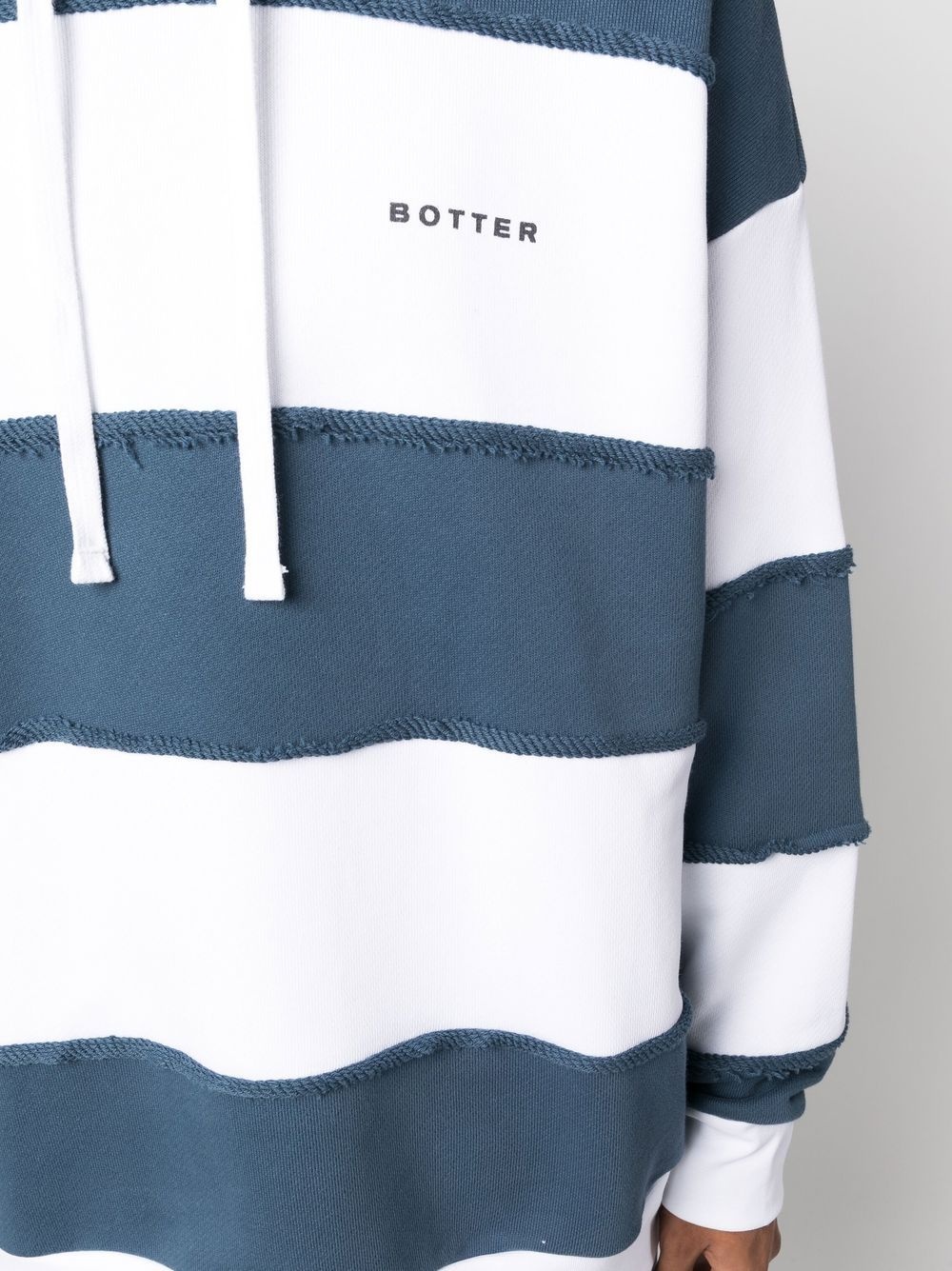 logo-print striped hoodie - 5