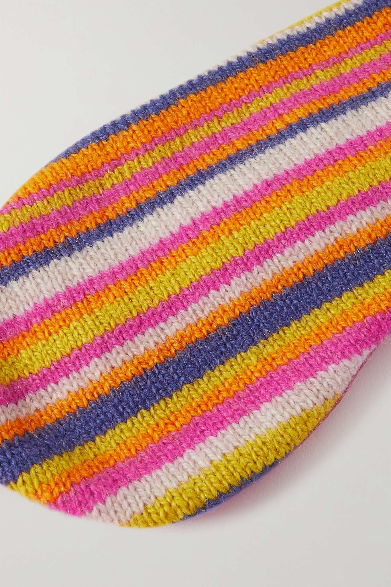 Striped cashmere eye mask - 3