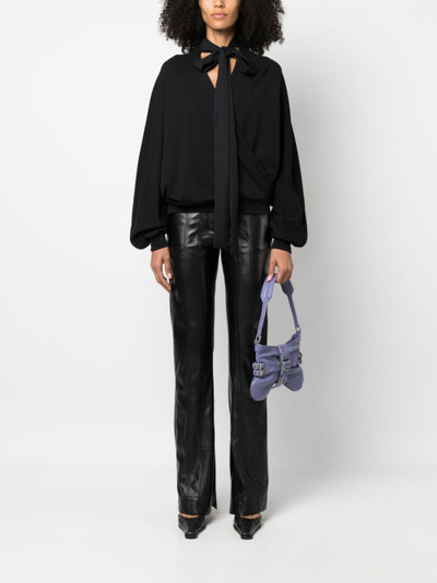 Blumarine attached-scarf wrap blouse outlook