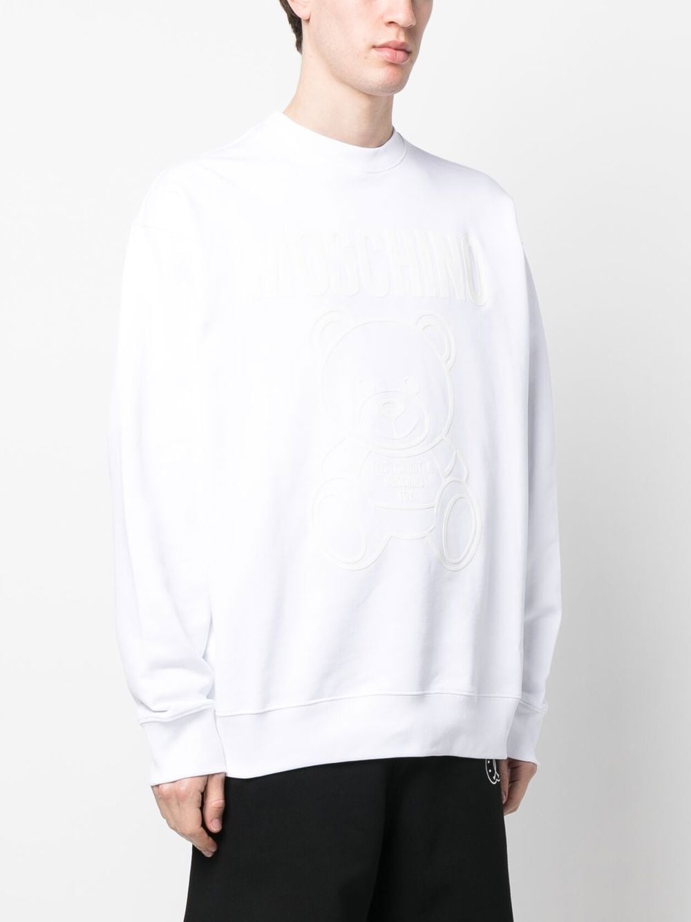 logo-print crew neck sweatshirt - 3