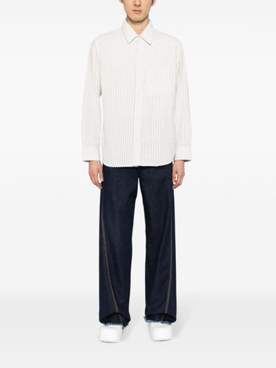 Craig Green stripe-embroidered cotton shirt outlook
