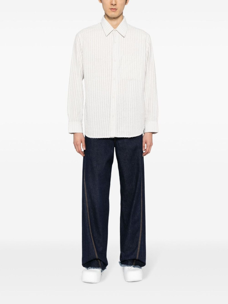 Craig Green stripe-embroidered cotton shirt outlook