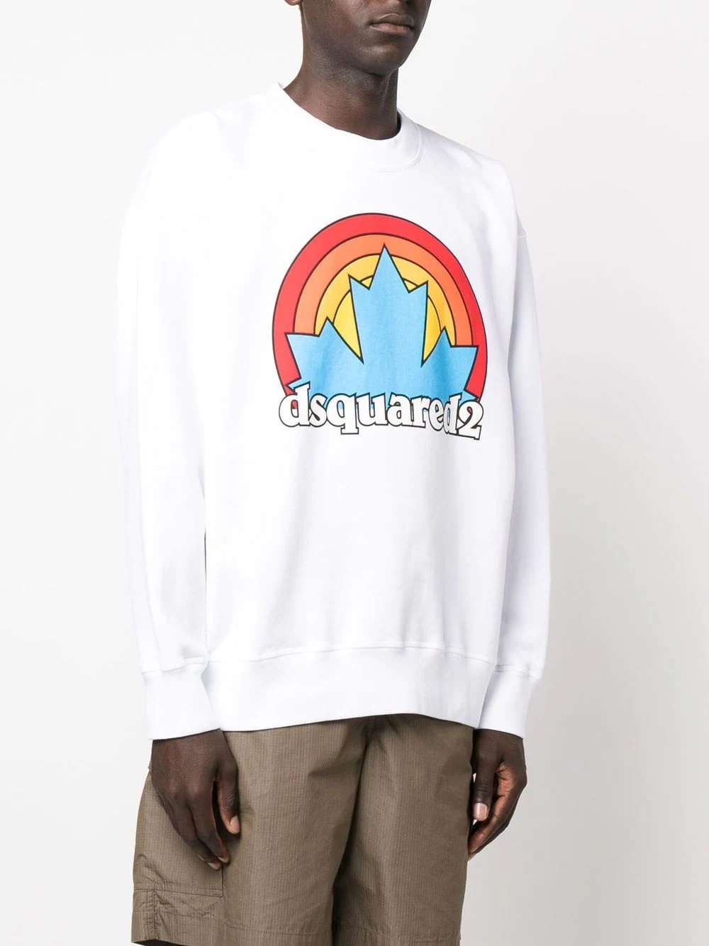 rainbow-logo crew-neck sweatshirt - 3