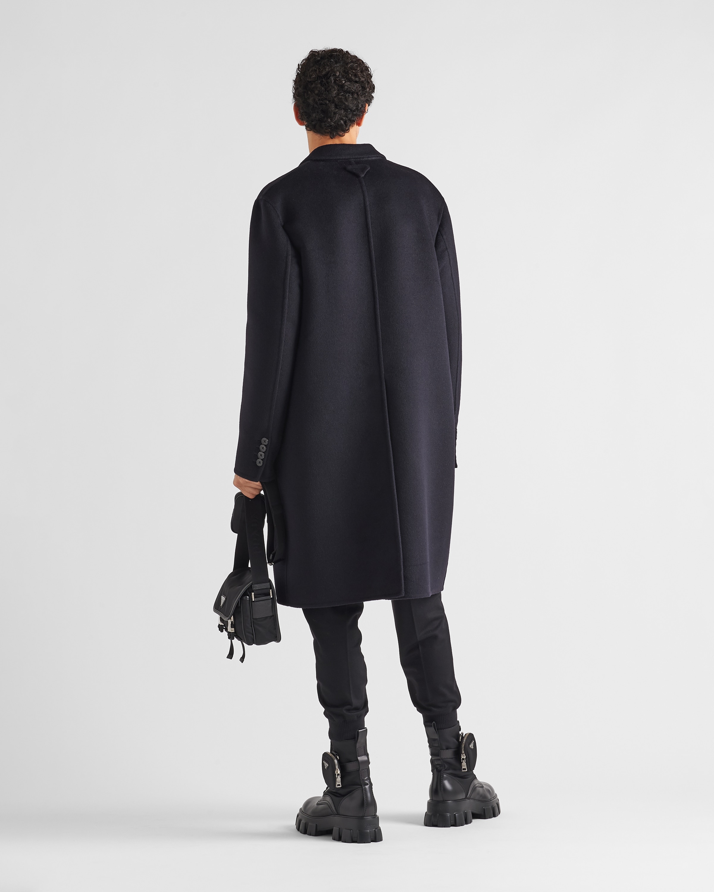 Single-breasted wool blend coat - 5