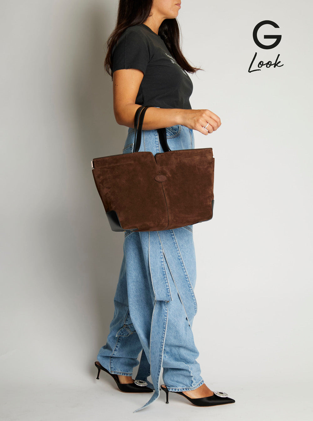 Tod's Women Brown Tote Bag With Two Top Handles And Metal Details On The Side In Leather Woman - 6