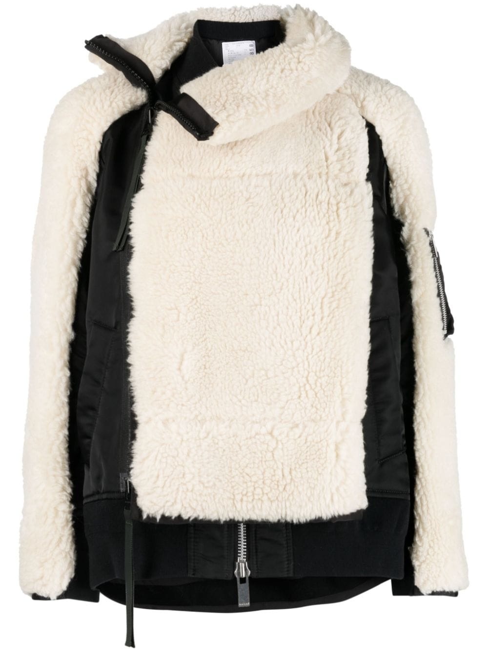 hybrid faux shearling bomber jacket - 1