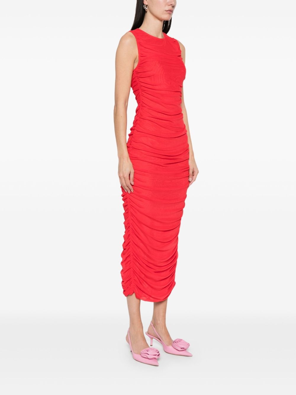mesh midi dress - 3