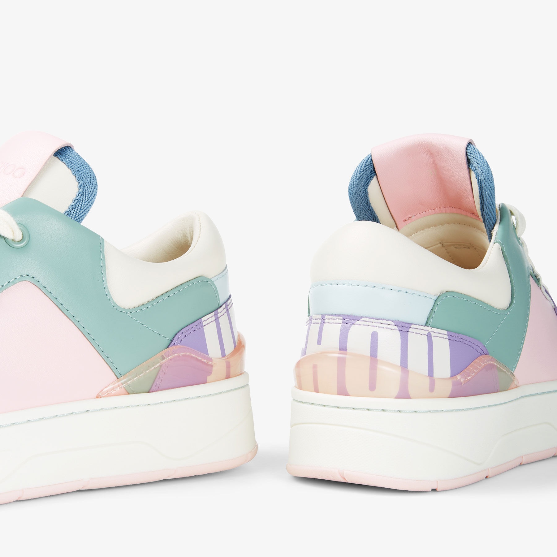 Florent/F
Powder Pink and Pastel Mix Leather Trainers - 3
