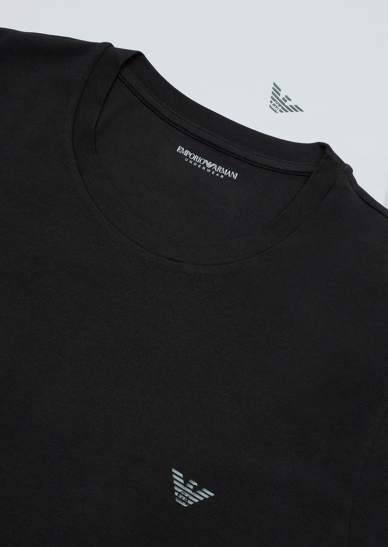 EMPORIO ARMANI Two-pack of endurance logo loungewear T-shirts outlook