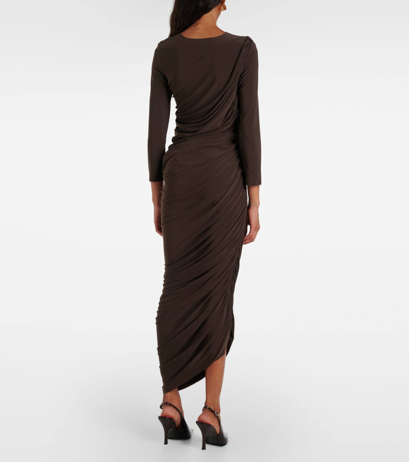 Gathered jersey midi dress 3