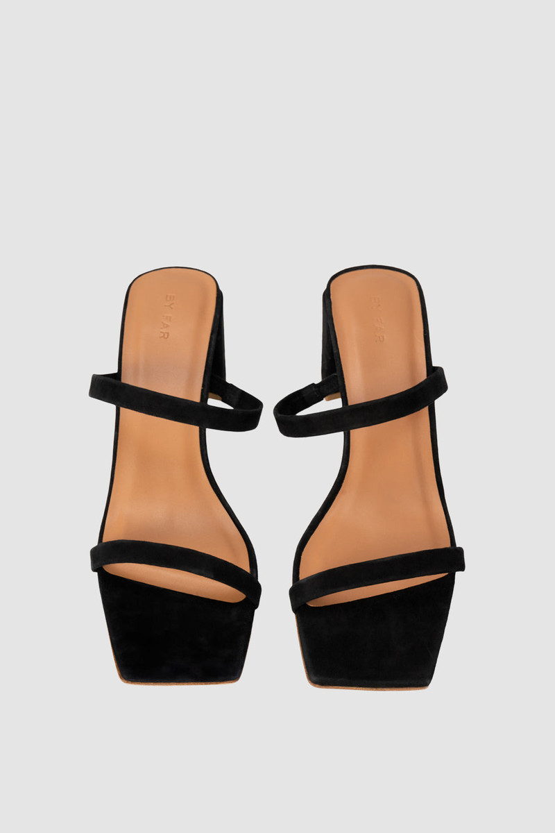 BY FAR Tanya Black Suede Slip-On Mule outlook