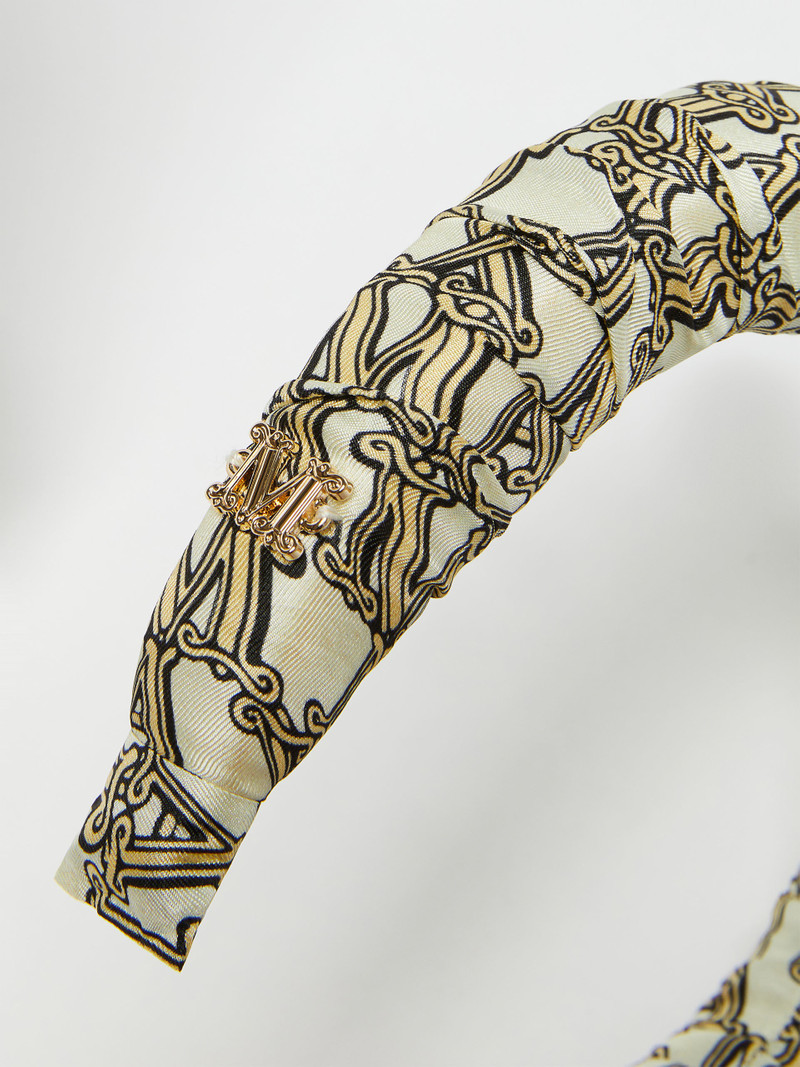 Max Mara HOOPYS Printed silk headband outlook