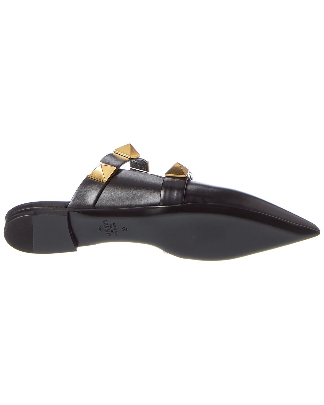 Valentino Roman Stud Leather Flat - 4