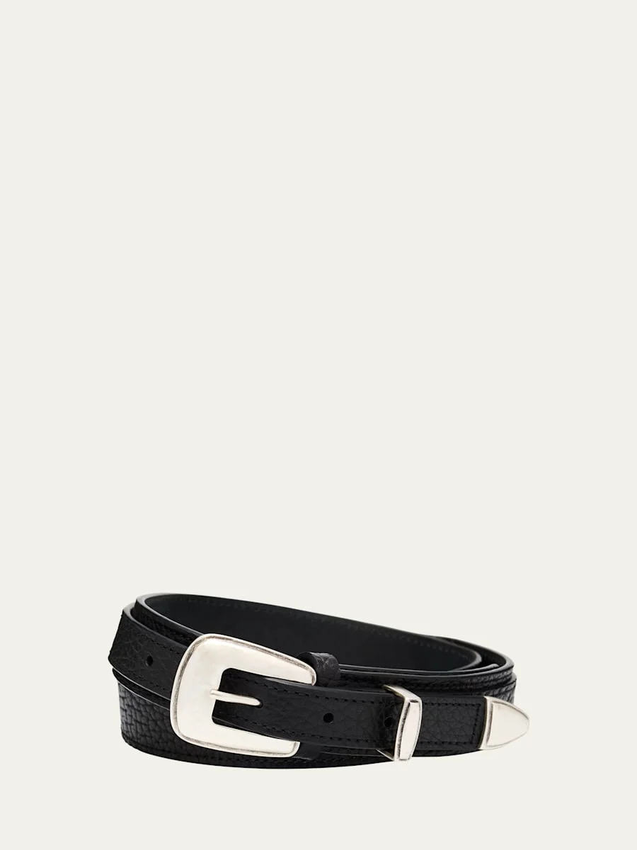 Men's Soft Leather Western Belt - 1