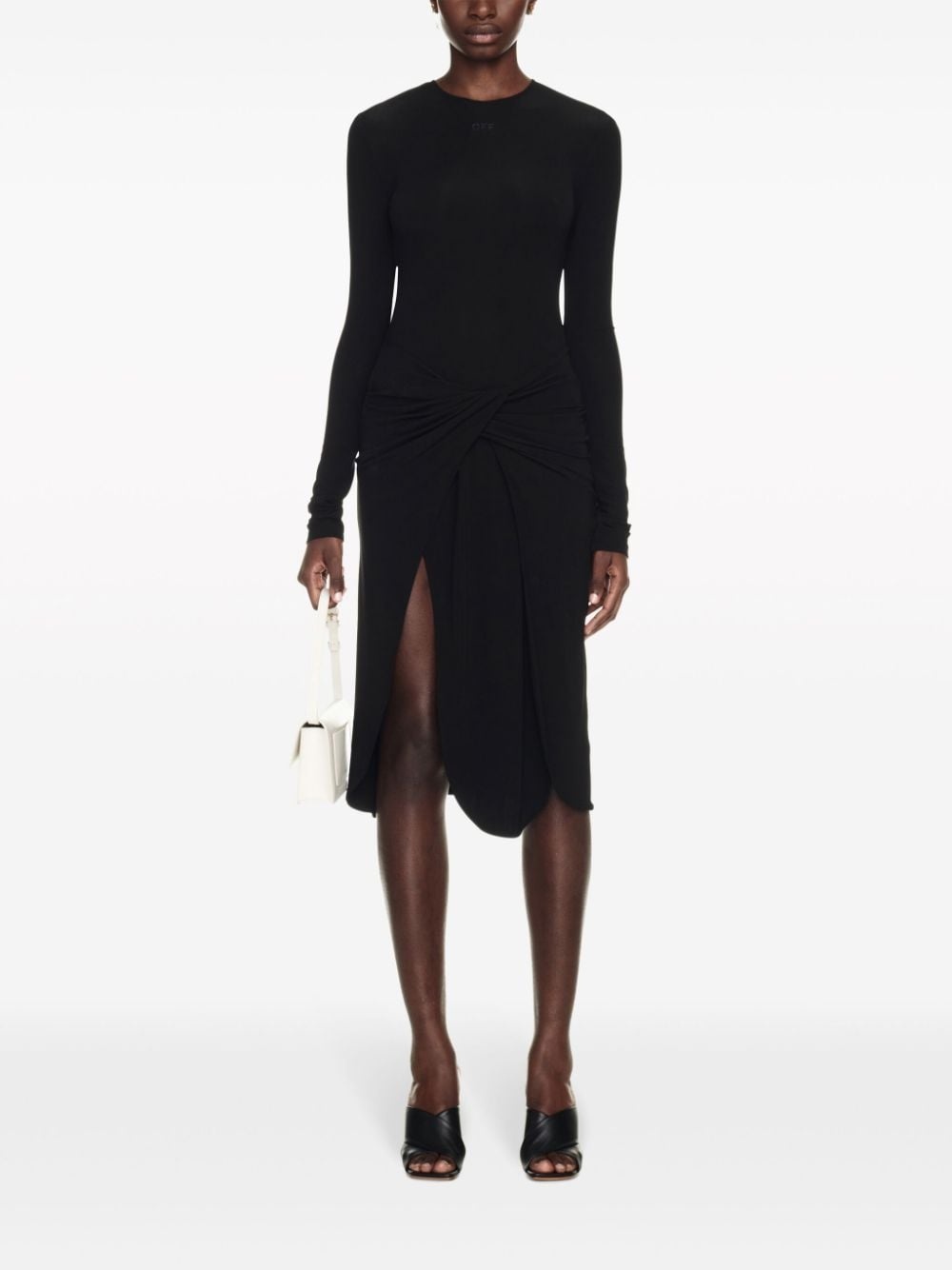 twist-detail midi dress - 2