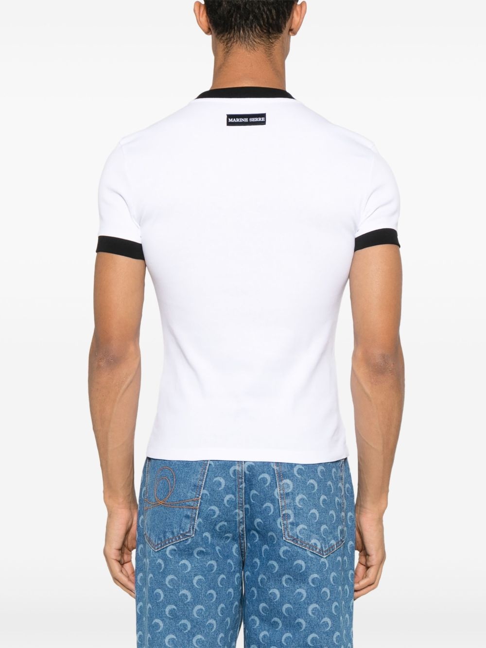 Crescent Moon-embroidered T-shirt - 3