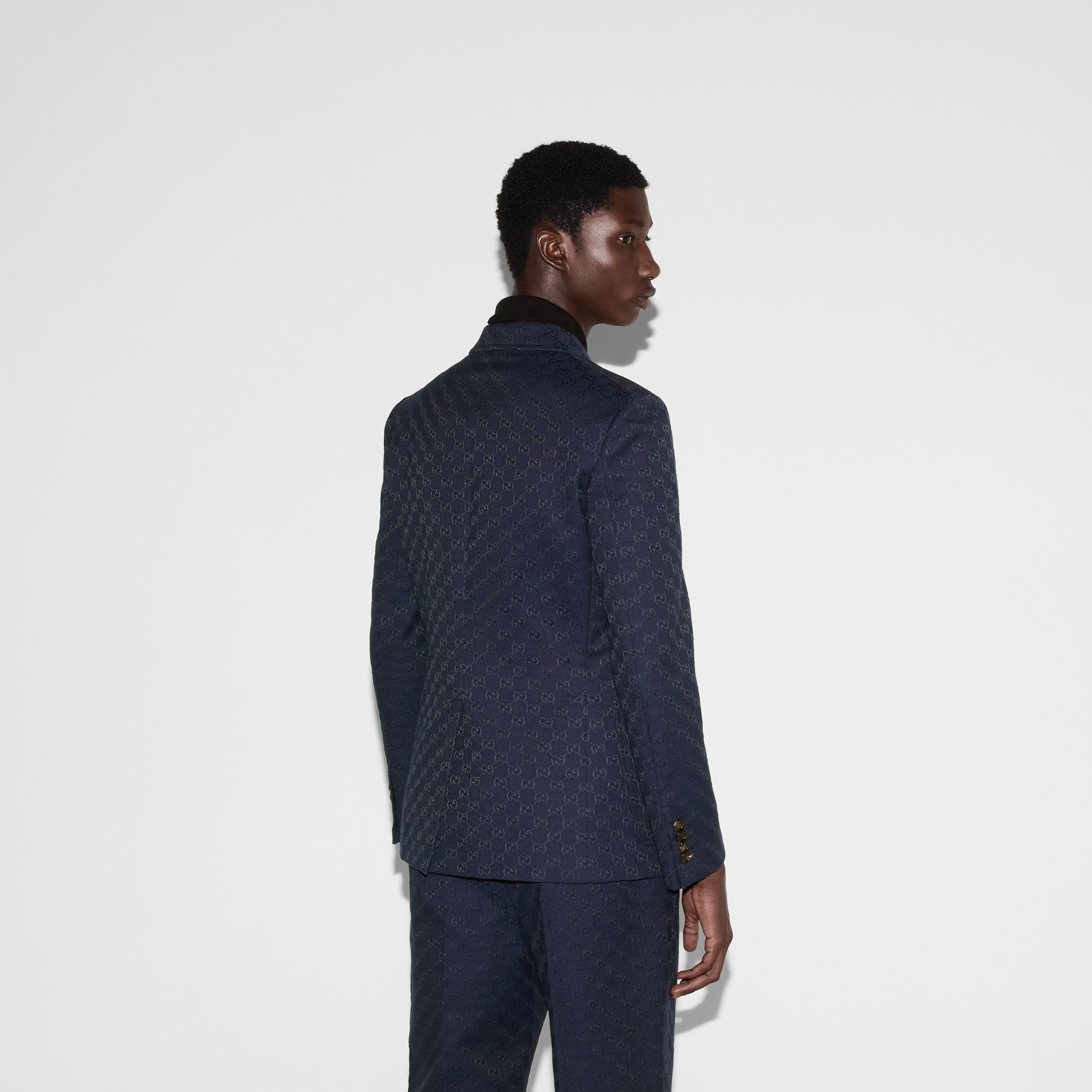 GG cotton blend formal jacket - 3
