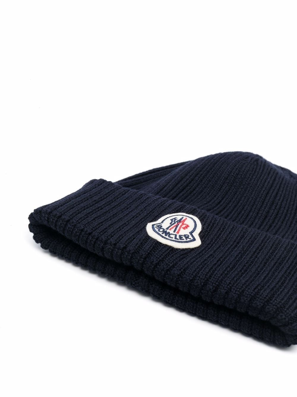 ribbed logo-patch knitted beanie - 2