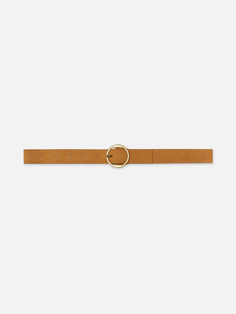 Circle Belt in Tan Suede - 1