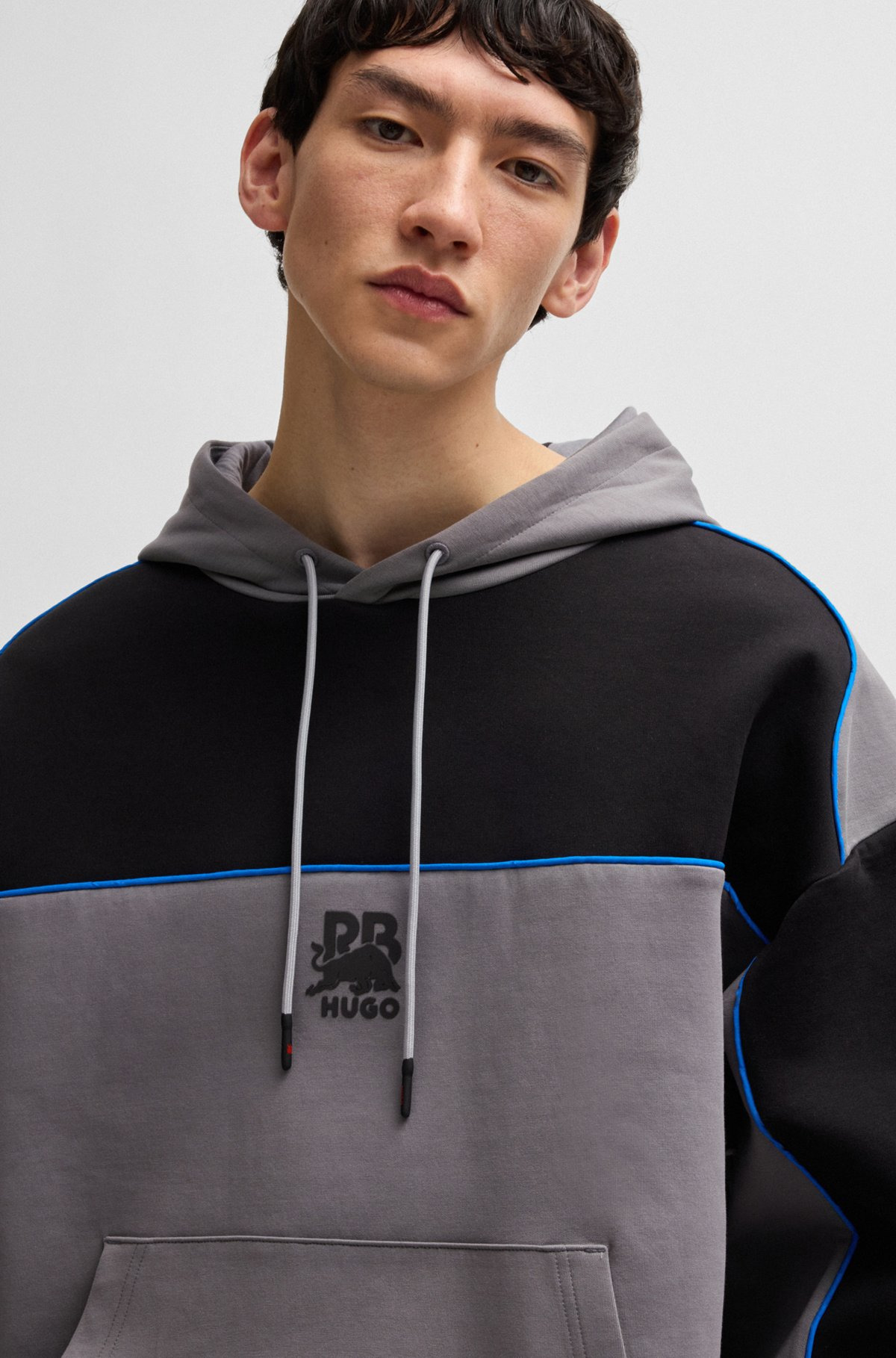 HUGO X RB HOODIE WITH PIPING DETAILS - 3