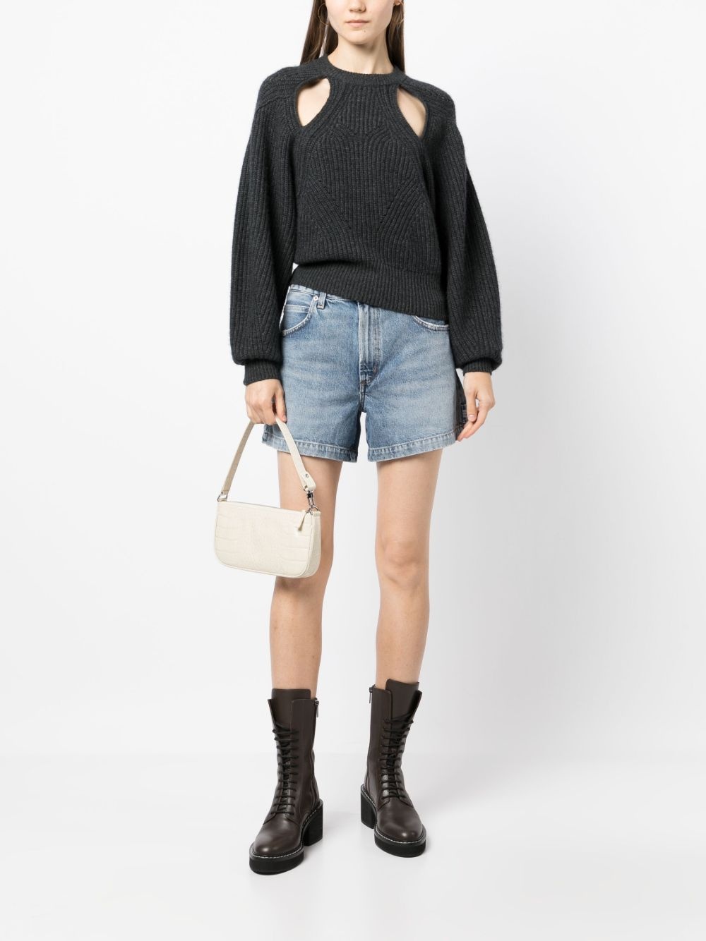 Magda denim short shorts - 2