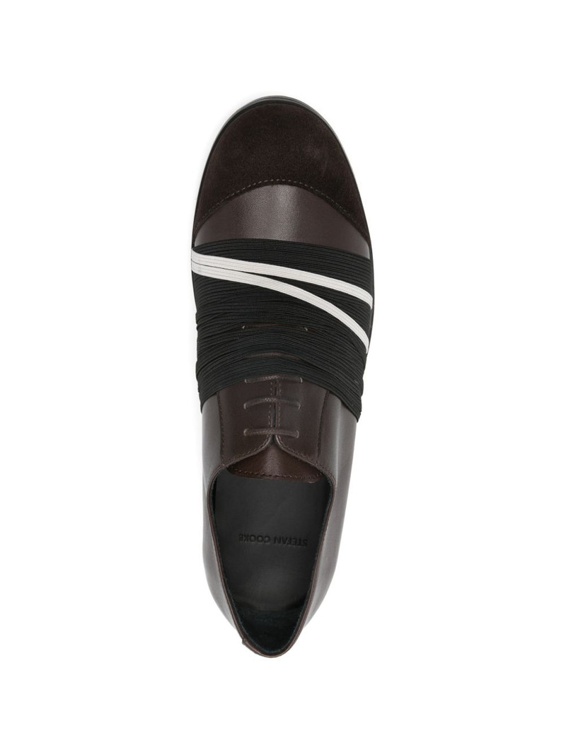 elastic-detail biker derby shoes 4