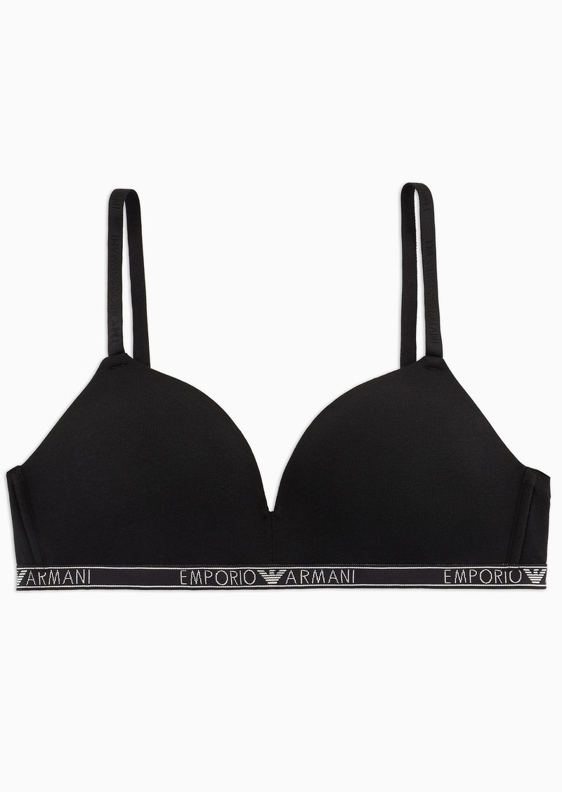 ASV Essential logo organic-cotton padded triangle bra 1