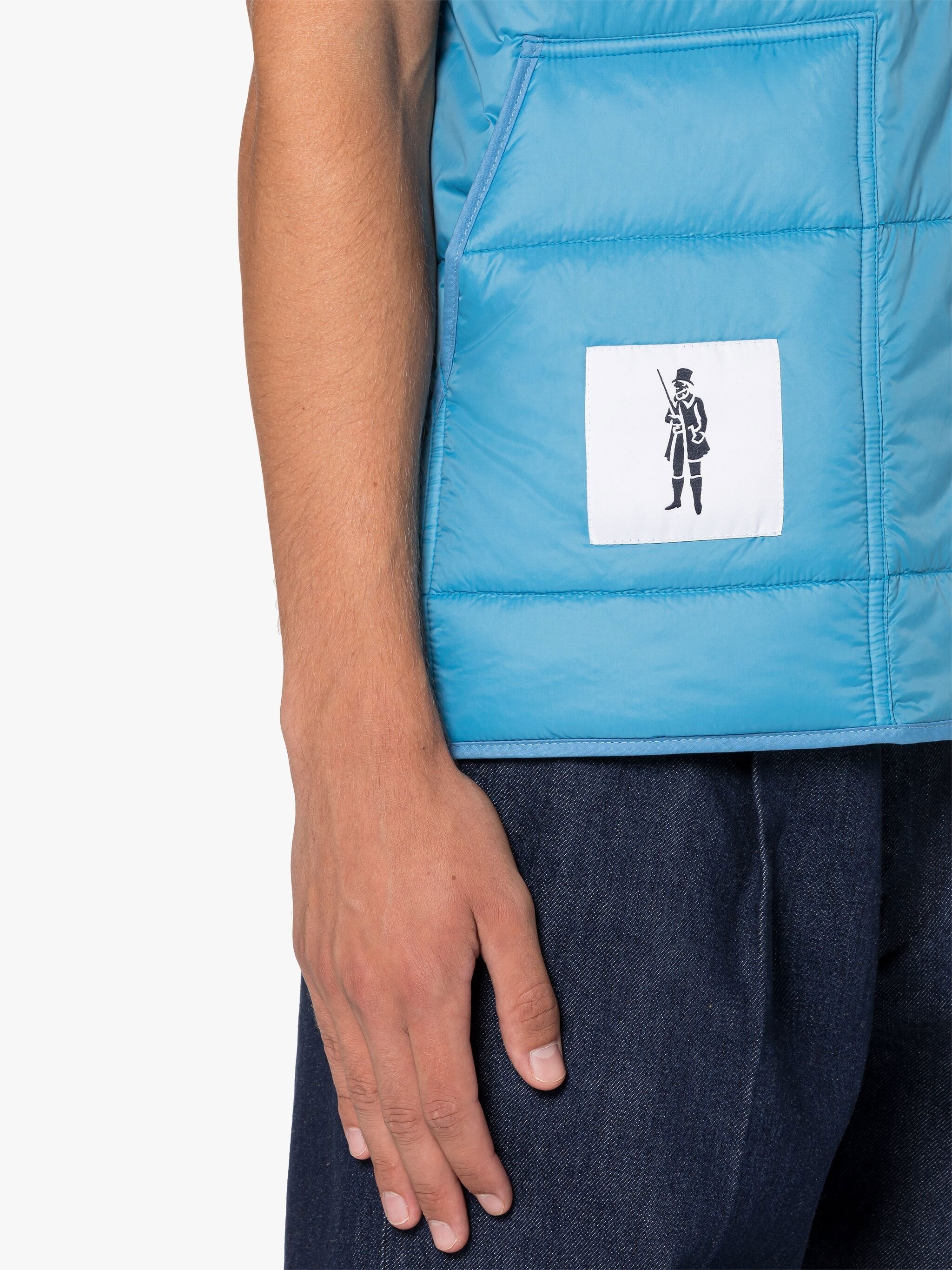 FOUR SEASON BLUE NYLON GILET - 5
