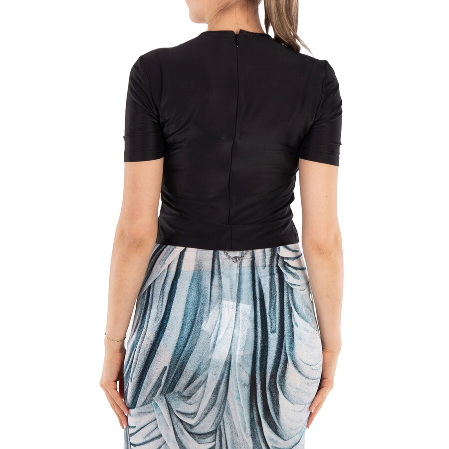 Rabanne Gem-Embellished Draped-Effect Haut Top - 3