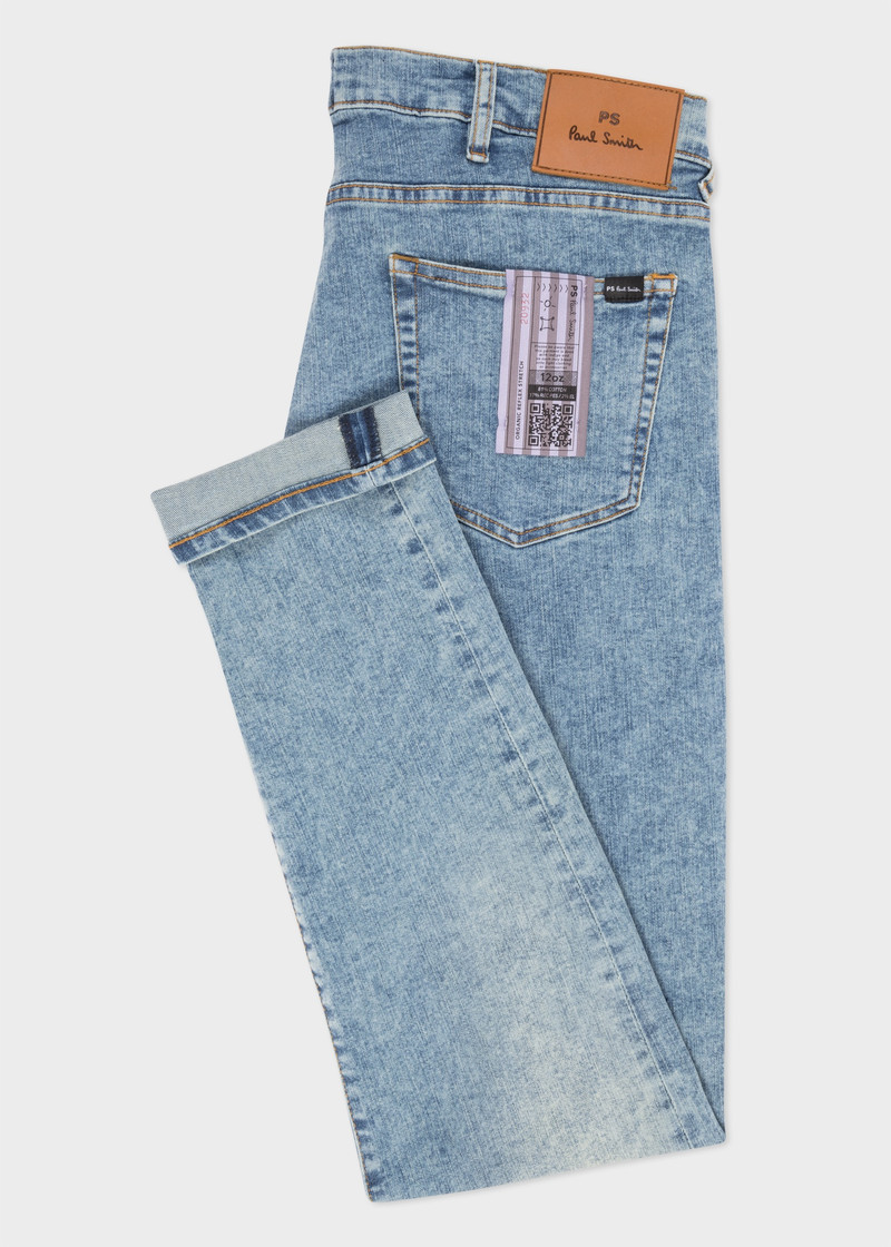 Paul Smith Slim-Fit Light-Wash 'Organic Reflex' Jeans outlook
