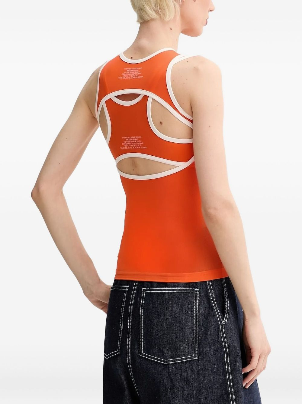 cut-out sleeveless top - 2