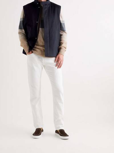 Loro Piana Suede-Trimmed Brushed-Cashmere Gilet outlook