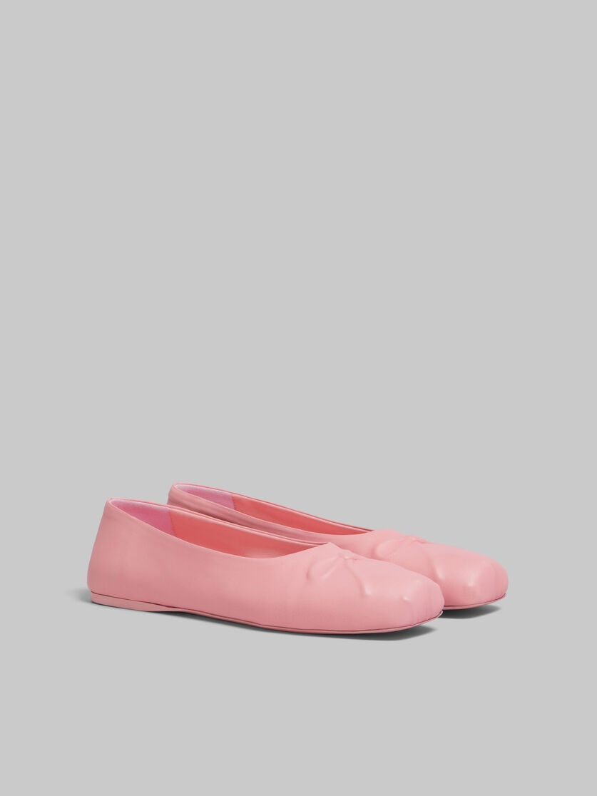 PINK LEATHER SEAMLESS BALLET FLAT - 2