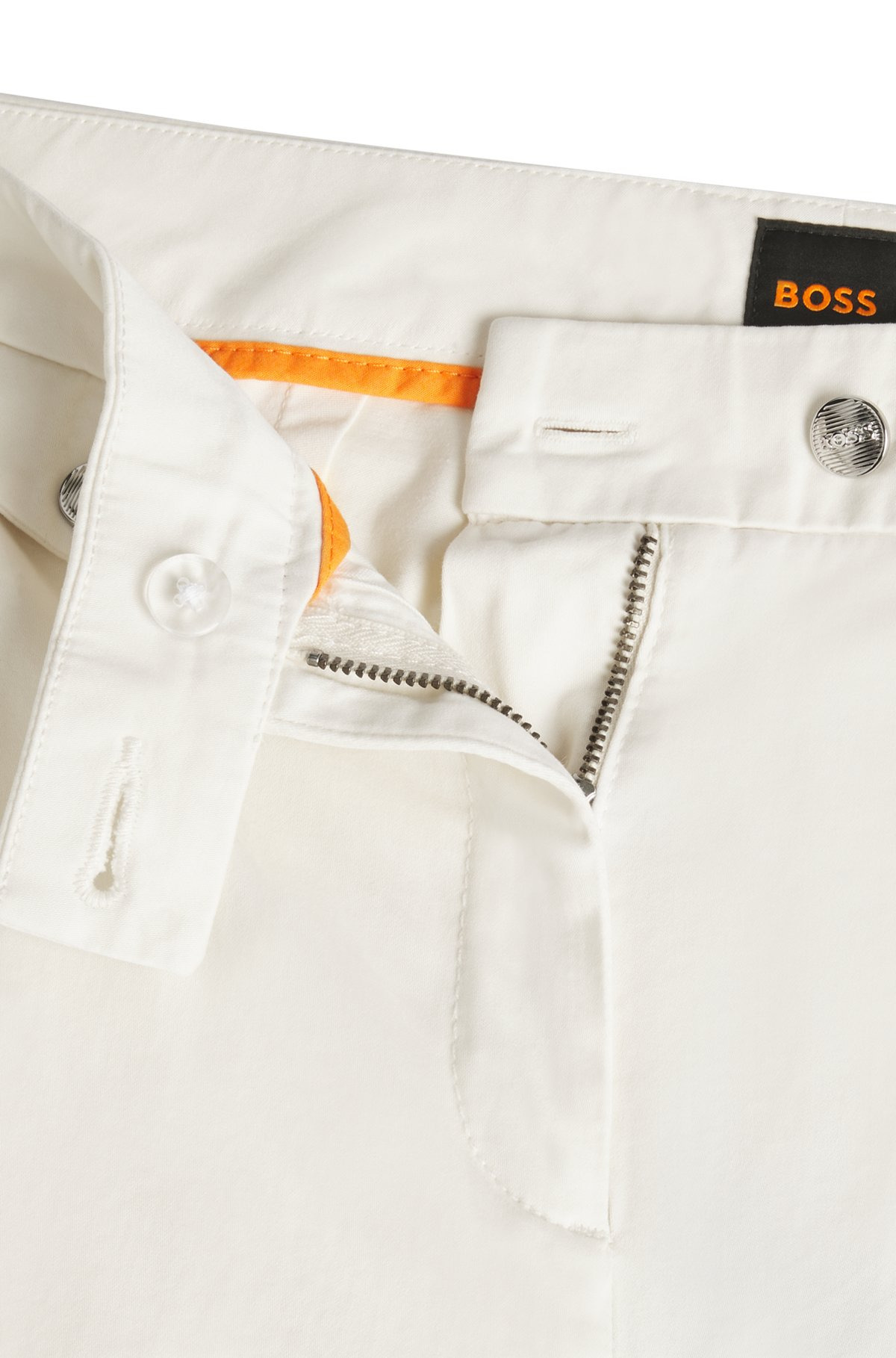 CASUAL TROUSERS IN STRETCH-COTTON SATIN - 6