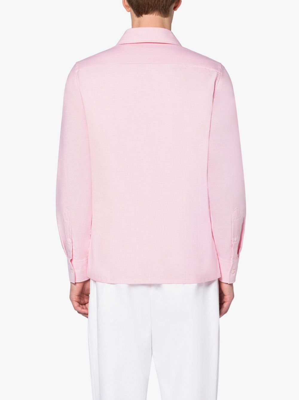 HOLBORN ZIP UP PINK COTTON SHIRT - 4