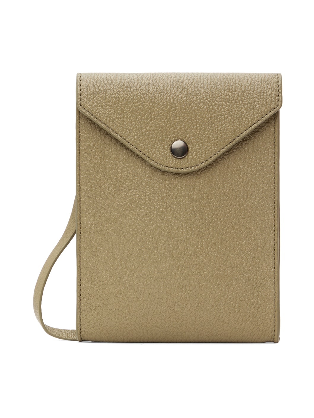 Taupe Enveloppe Strap Pouch - 1