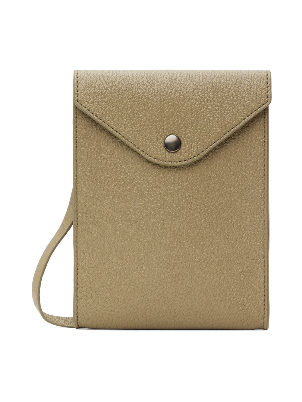 Lemaire Taupe Enveloppe Strap Pouch | REVERSIBLE