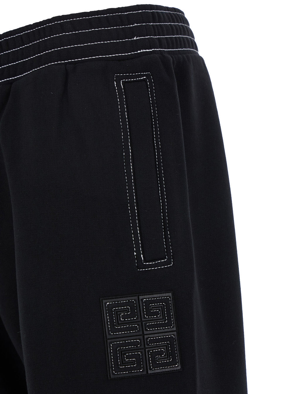 Givenchy Men Black Jogger Pants With 4G Embroidery In Cotton Man - 3