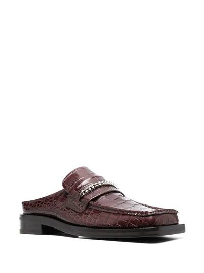 Martine Rose crocodile-effect square-toe loafers outlook