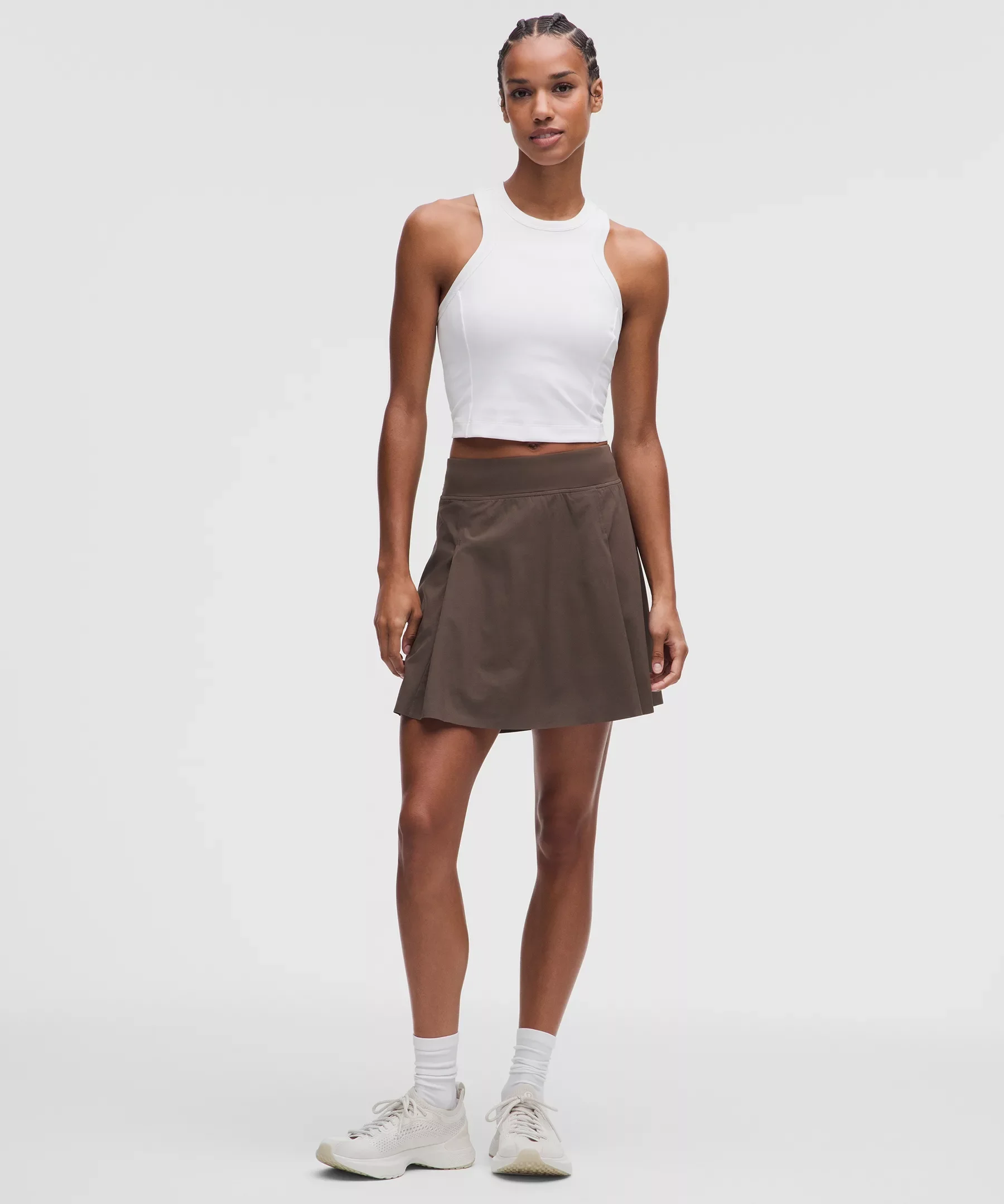 A-Line Side-Pleat Tennis Skirt *Long - 1